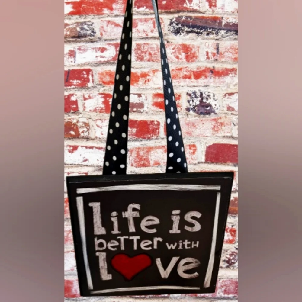 📣 Life Is Better With Love ♥️ Hanging Wall Decor 😍 Wood